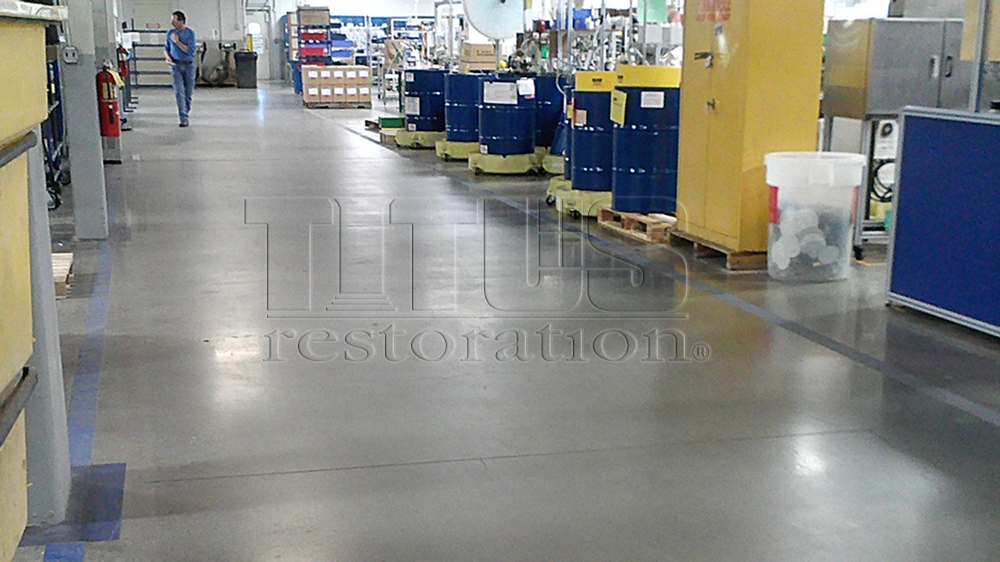 The benefits of polished concrete floors includes easy maintenance and low cost installation